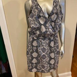 Snake skin Print animal print mini Dress Sequin Size M by Romeo & Juliet